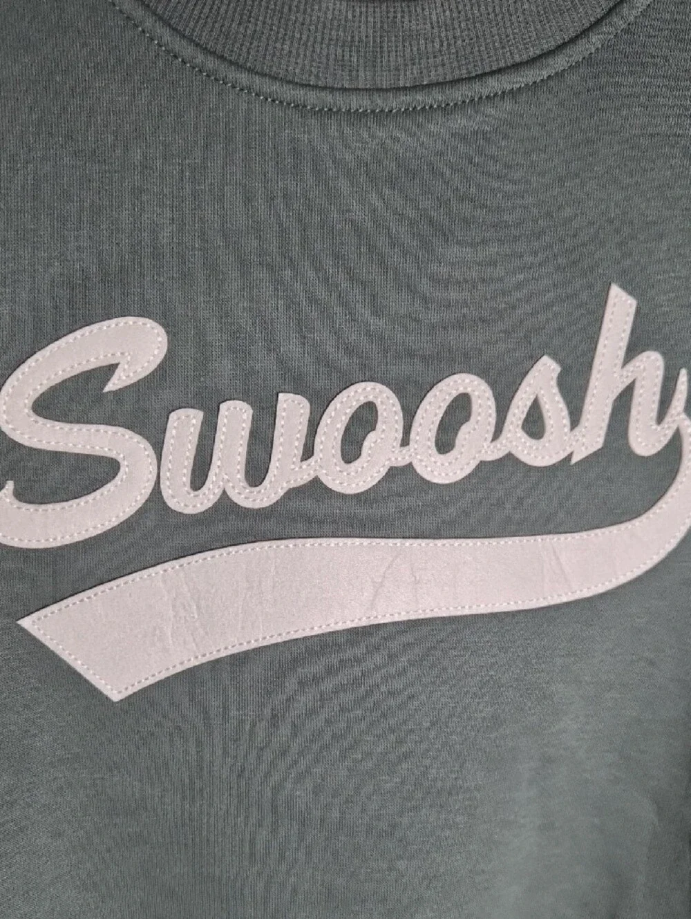 Nike Kids Crewneck Sweatshirt in Teal Green with White Swoosh